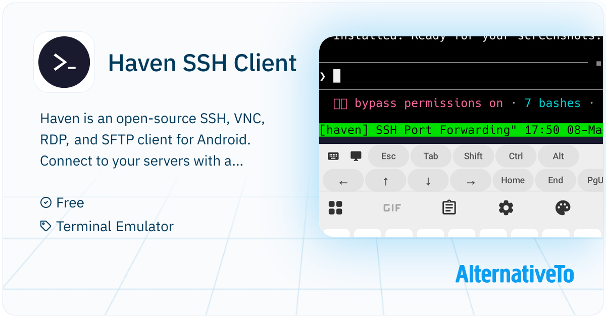Haven SSH Client: Haven is an open-source SSH, VNC, RDP, and SFTP ...