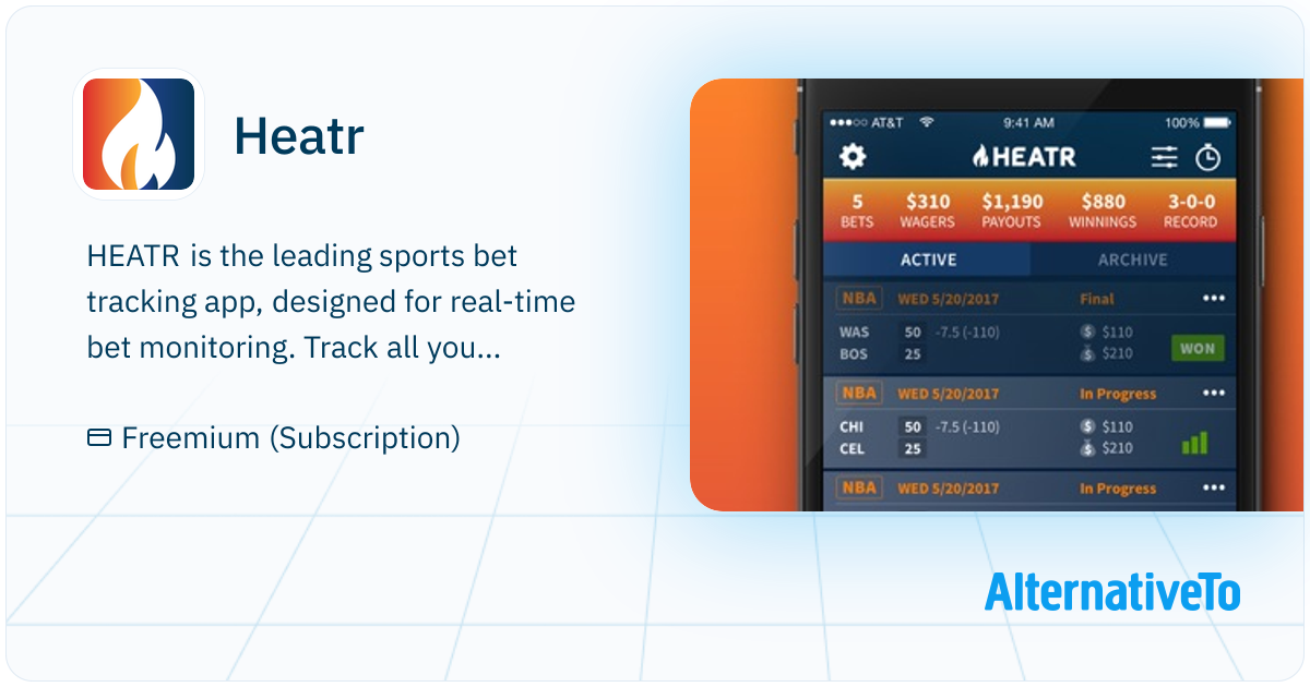 Heatr: Track all your bets for all your favorite sports | AlternativeTo