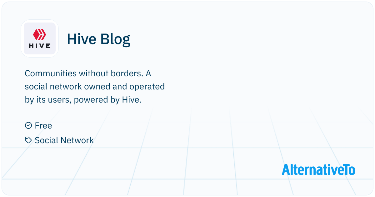 Hive Blog: Community Interface for Hive Blockchain | AlternativeTo