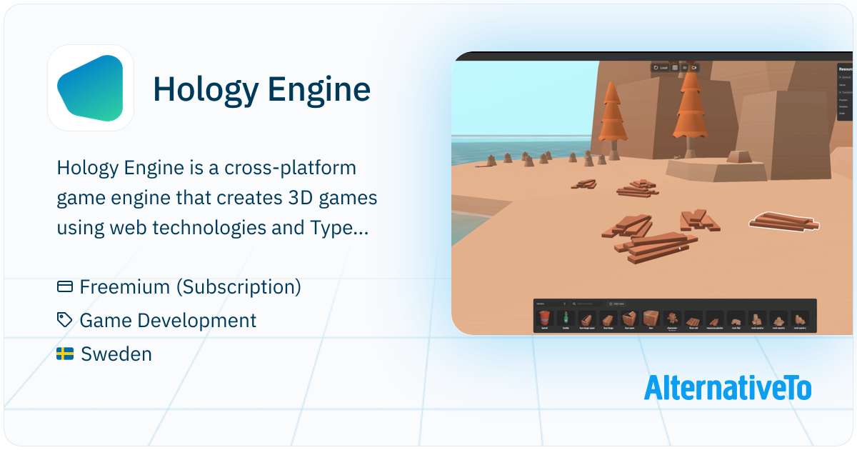 Hology Engine: 3D game engine that uses web technologies. | AlternativeTo