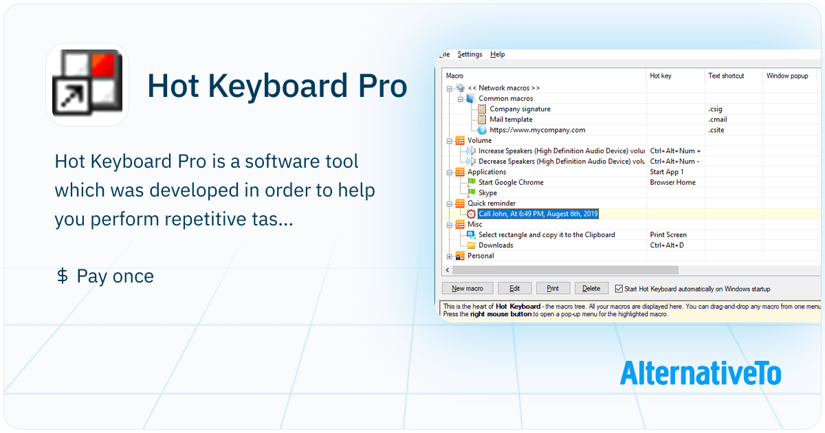 Hot Keyboard Pro: Automate a large number of repetitive tasks, by ...