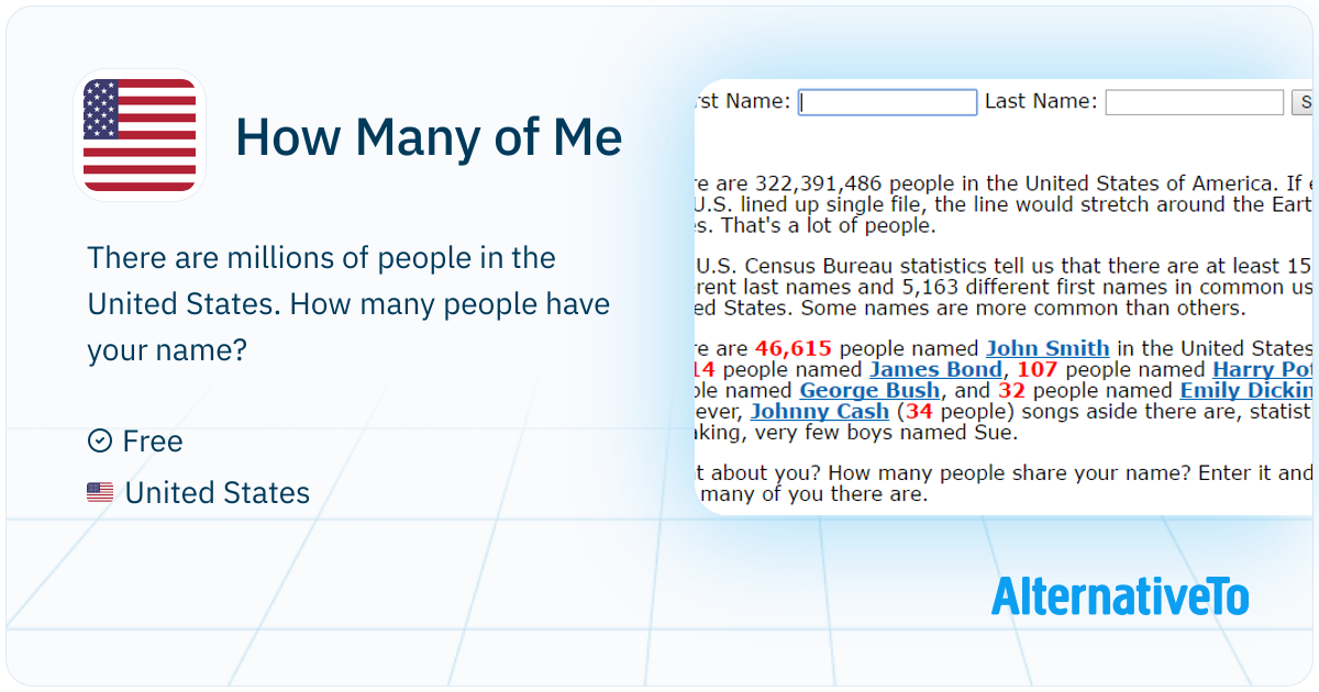 How Many of Me: There are millions of people in the United States ...
