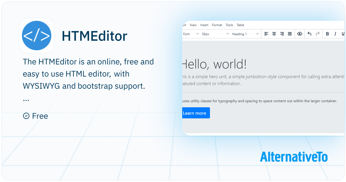 HTMEditor: The HTMEditor is an online, free and easy to use | AlternativeTo