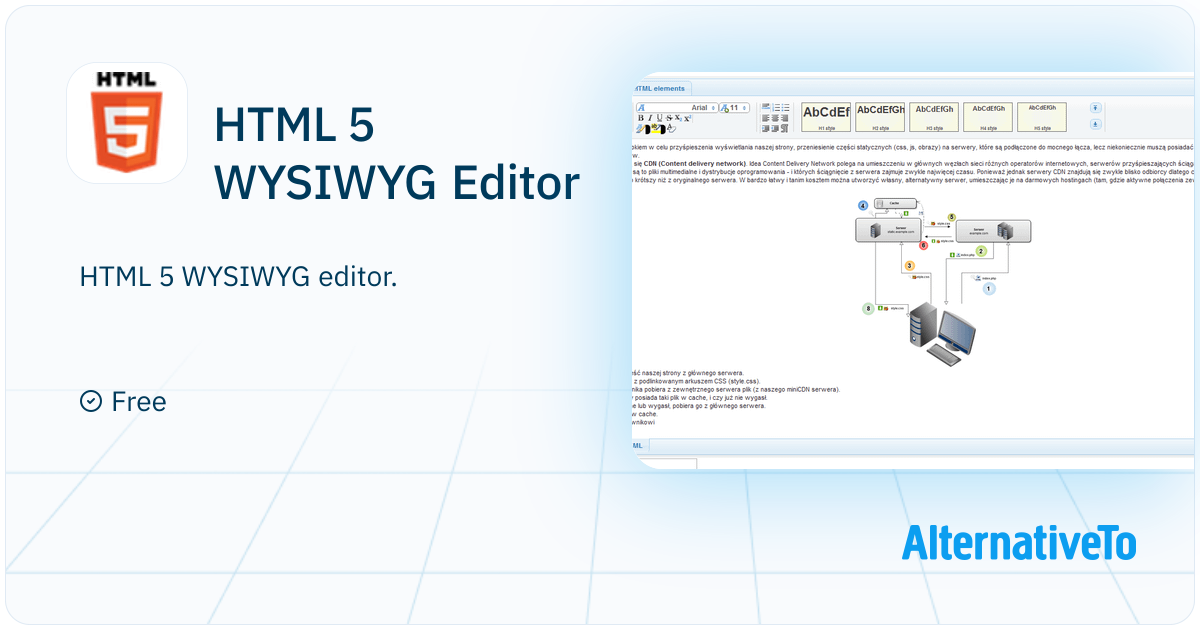 Wysiwyg Html Editor Css Source Code HTML 5 WYSIWYG Editor: HTML 5 WYSIWYG editor | AlternativeTo