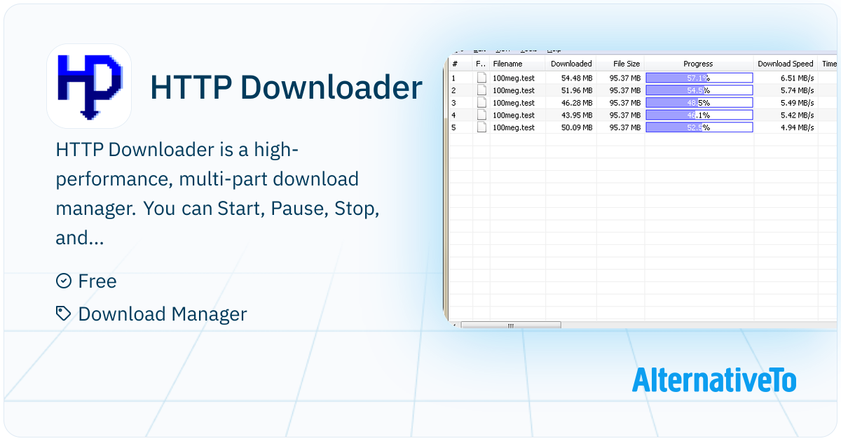 HTTP Downloader: A download manager for the HTTP(S) protocol ...