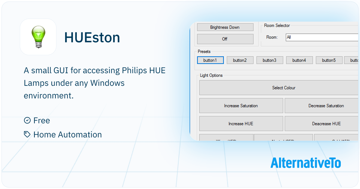 HUEston: A small GUI for accessing Philips HUE Lamps under any Windows ...