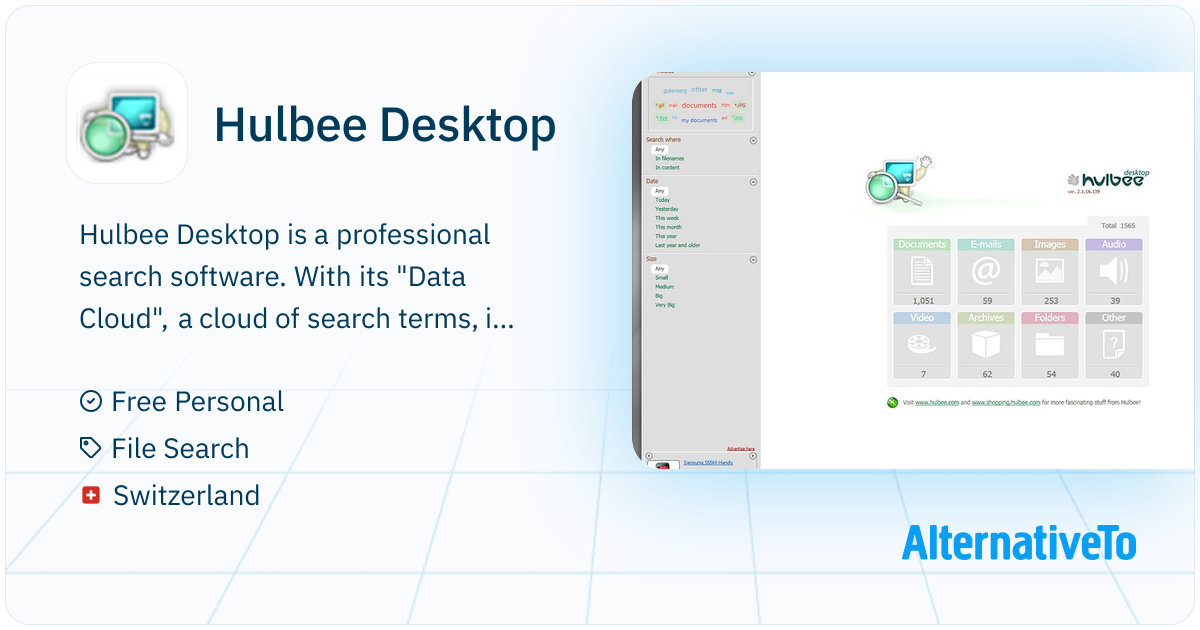 Hulsbee Machine Hulbee Desktop: Professional search software | AlternativeTo