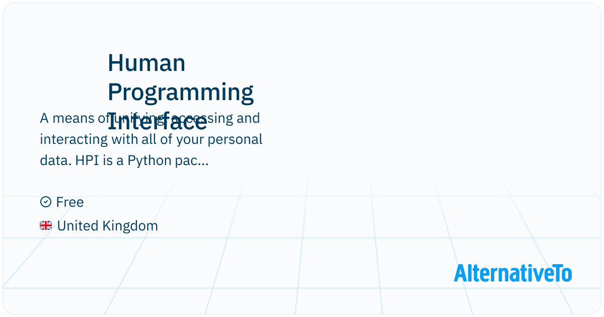Human Programming Interface: A means of unifying, accessing and ...