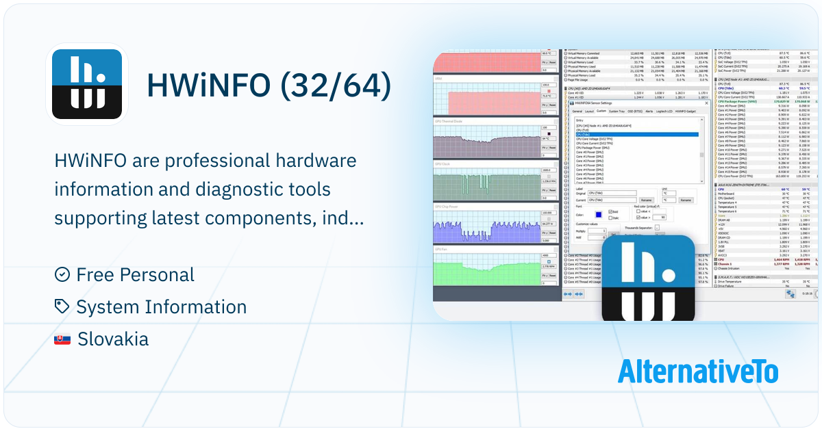 HWiNFO (32/64): Real-time hardware monitoring tool for Windows ...