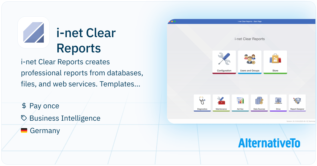 I Net Software i-net Clear Reports: Universal and platform independent creation of ...