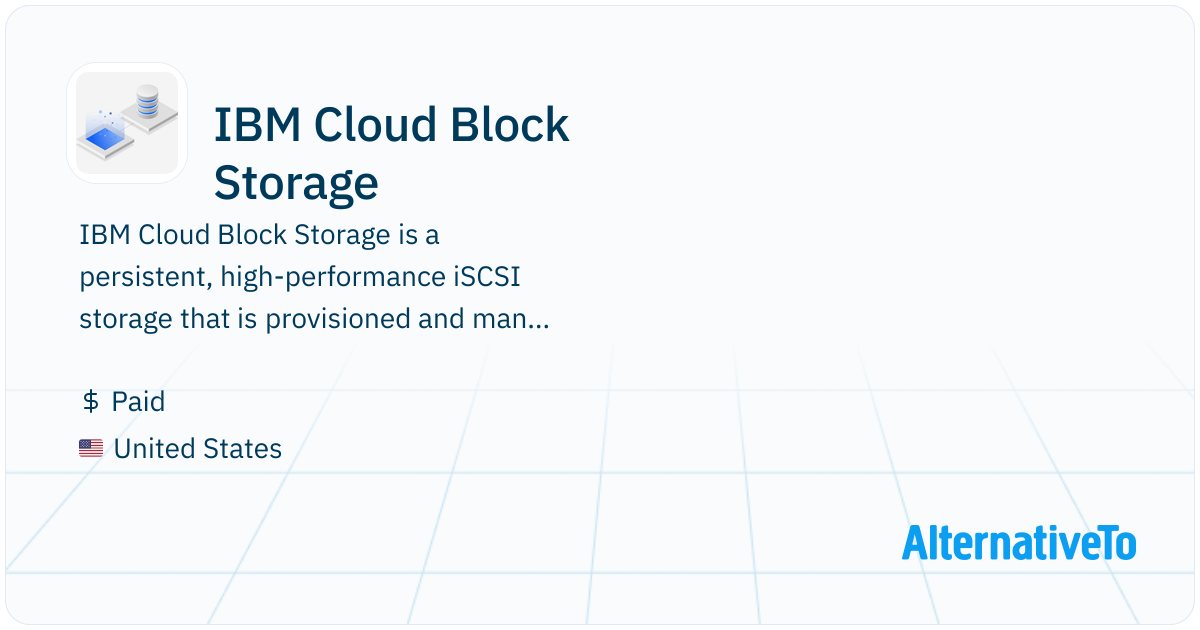 IBM Cloud Block Storage: Persistent | AlternativeTo