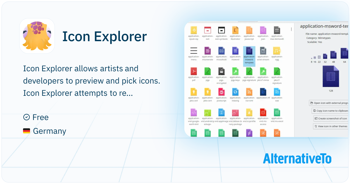 Icon Explorer: Allows artists and developers to preview and pick icons ...
