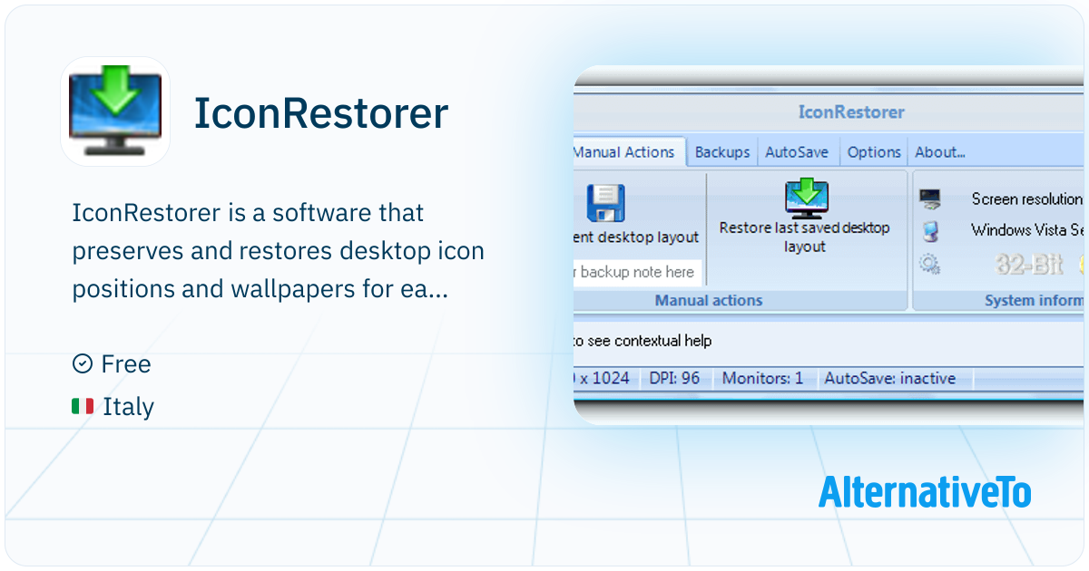 IconRestorer: Restores icon positions and wallpapers across resolutions ...