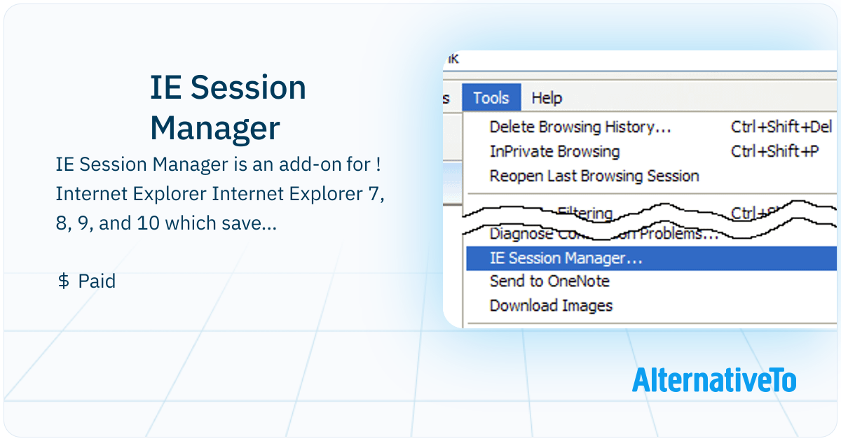 IE Session Manager: Add-on for | AlternativeTo