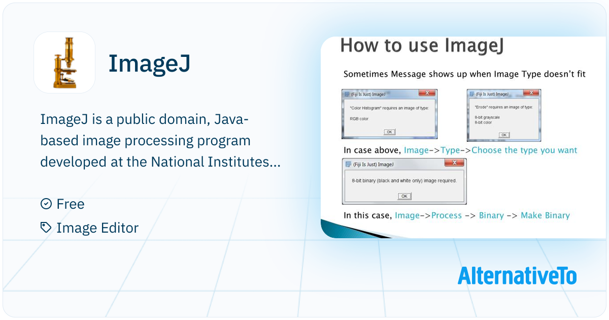 ImageJ: Public domain, Java-based image | AlternativeTo