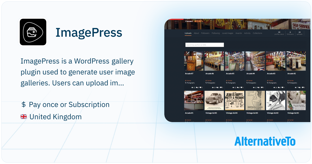 ImagePress: WordPress gallery plugin used to generate user image ...