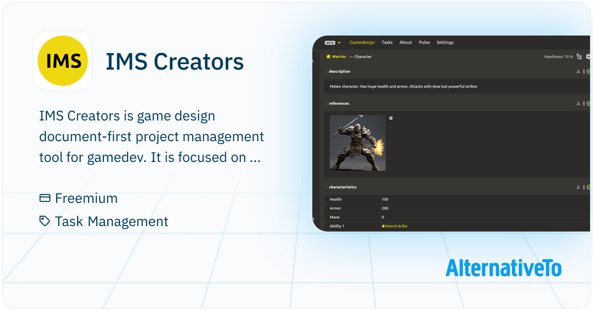 IMS Creators: Workspace for Indie game developers | AlternativeTo