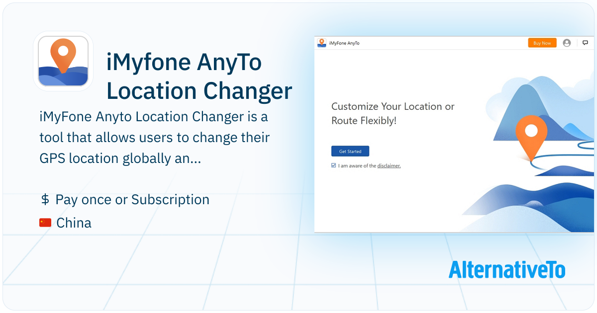 iMyfone AnyTo Location Changer Change GPS location, simulate routes