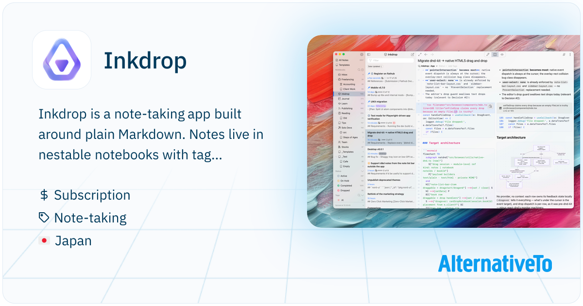 Inkdrop: The note-taking app with robust Markdown editor, supporting ...