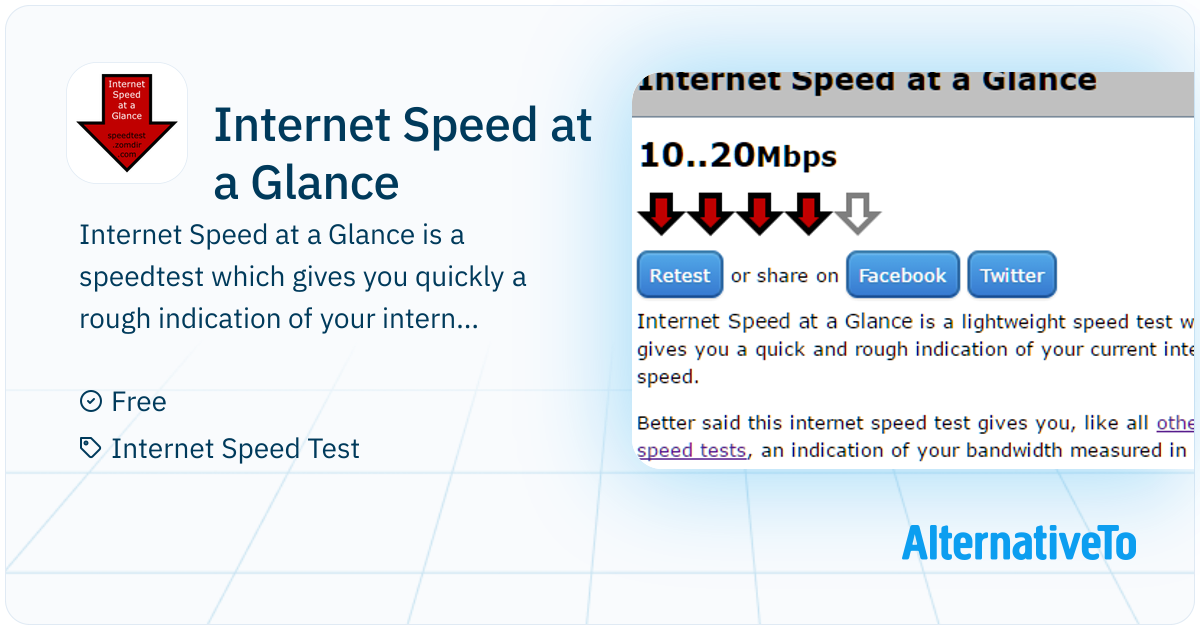 Internet Speed at a Glance: A simple straightforward speedtest which ...