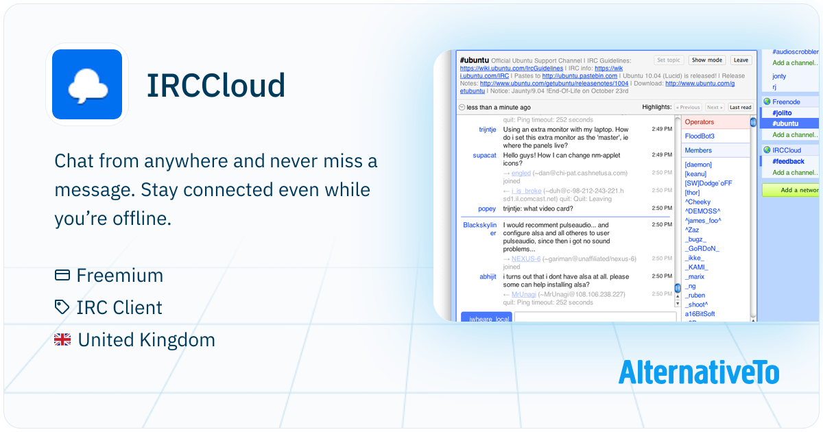 Irc Java App IRCCloud: IRC client with a future. Stay connected, chat from anywhere ...