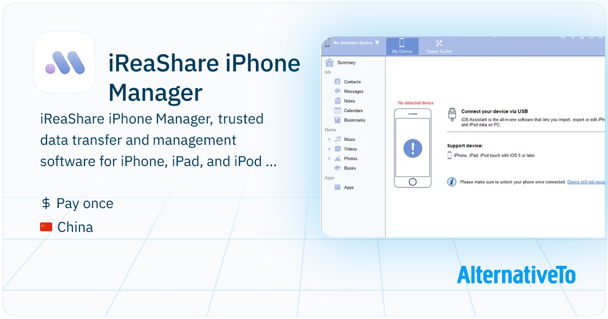 iReaShare iPhone Manager: Comprehensive program to transfer and manage ...