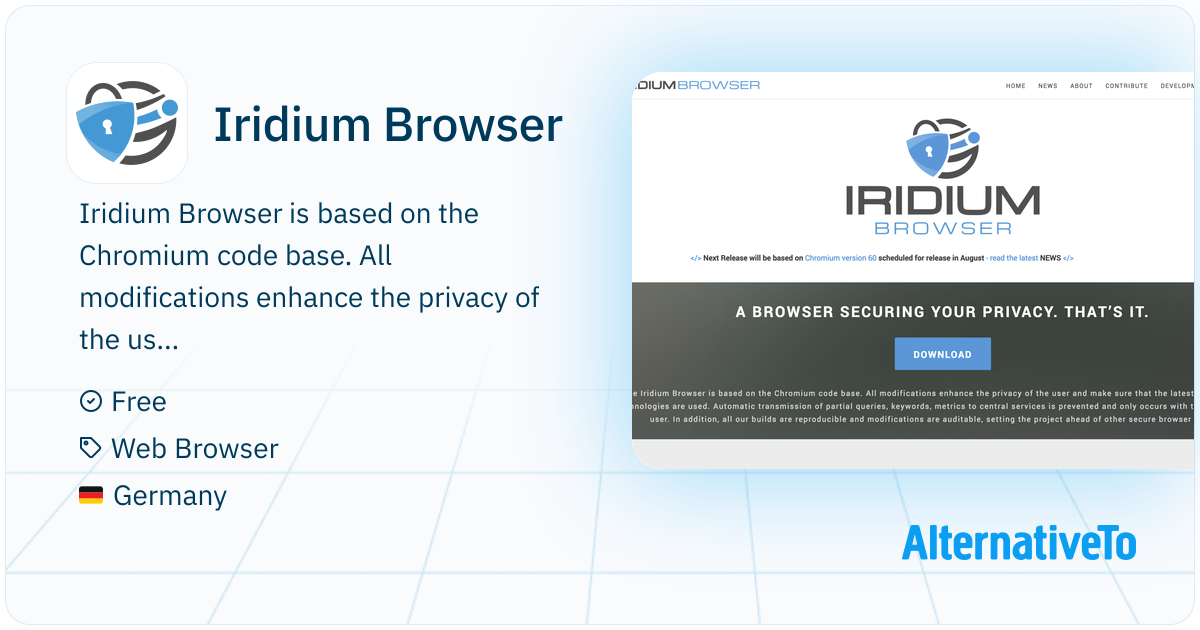 Iridium Browser: Free, open, and libre browser modification of the ...