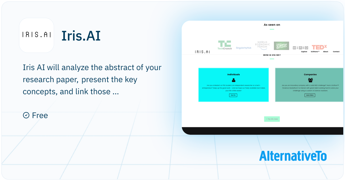 Iris AI: The Artificial Intelligence that reads science | AlternativeTo