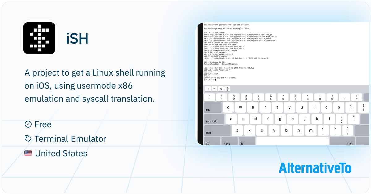 iSH: The Linux shell on iOS | AlternativeTo