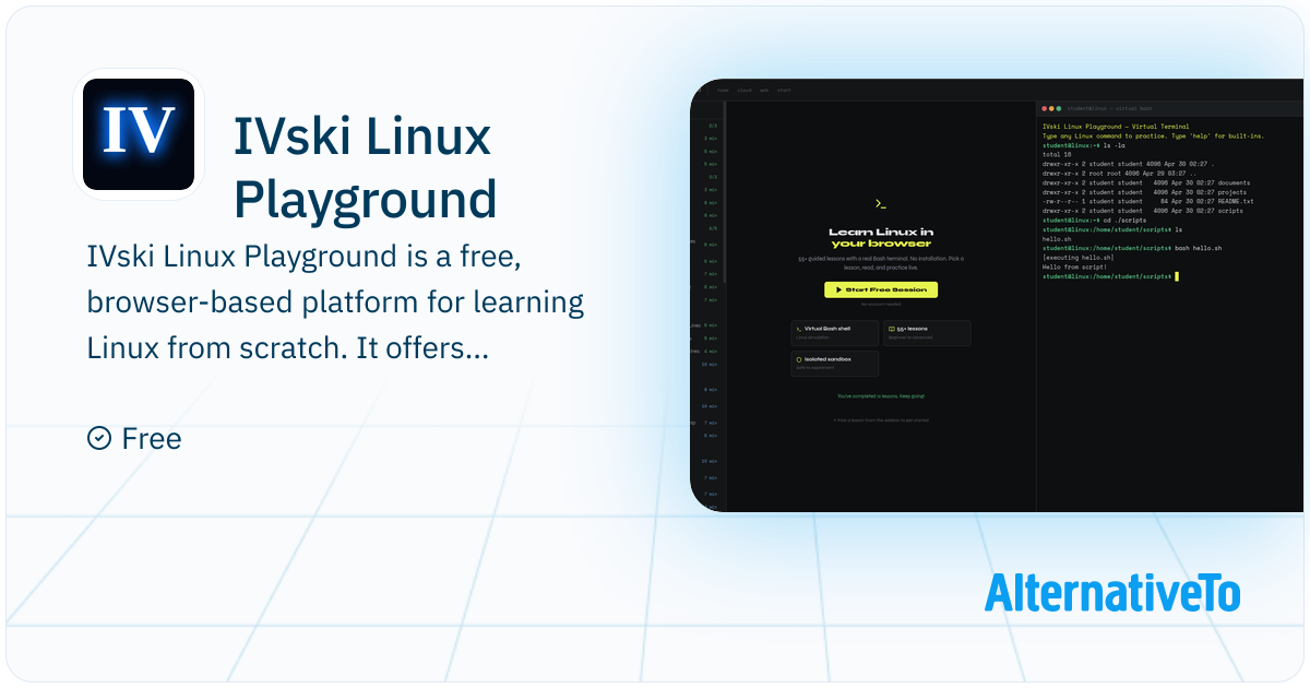 IVski Linux Playground: Interactive Linux learning environment with 60 ...