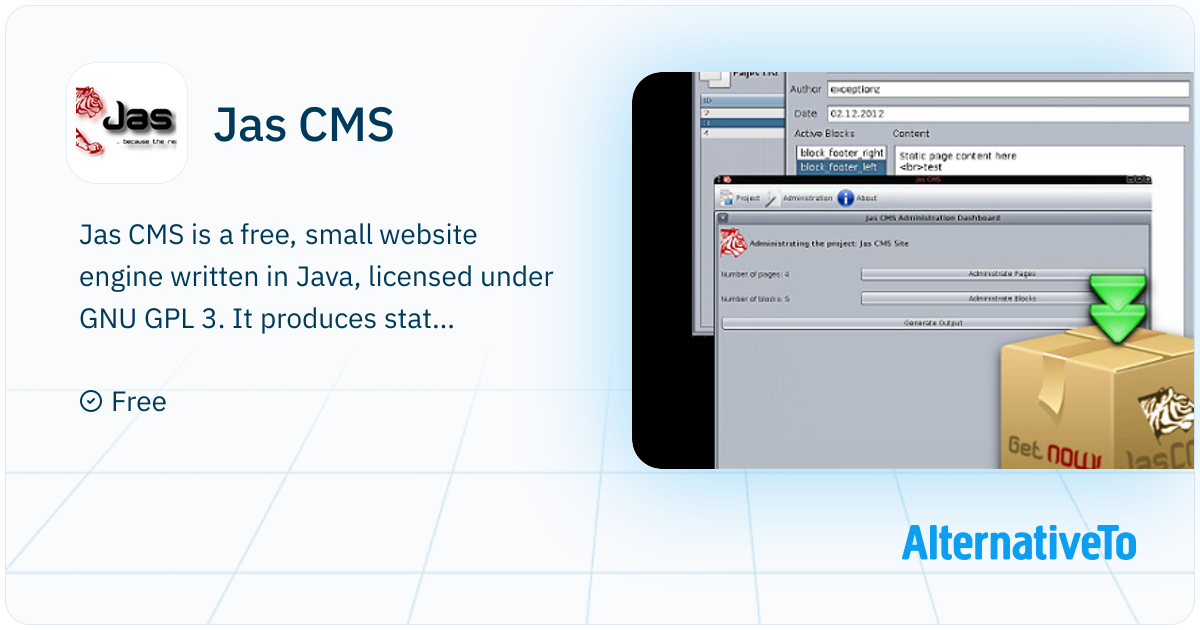 Jas Software Jas CMS: Free, small website engine written | AlternativeTo