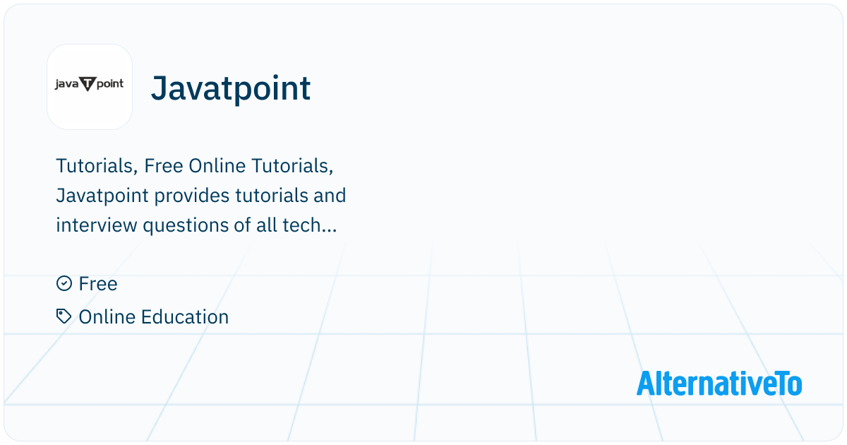 Javatpoint: Tutorials, Free Online Tutorials, Javatpoint provides ...