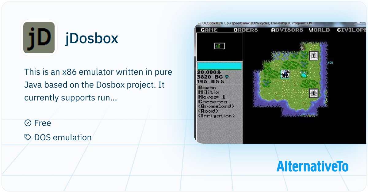 jDosbox: This is an x86 emulator written in pure Java | AlternativeTo