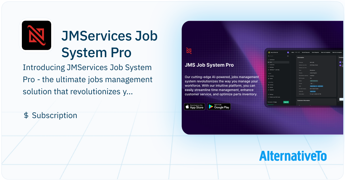JMServices Job System Pro: JMServices - Trades management made simple ...
