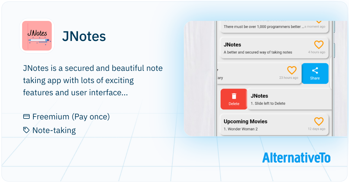 JNotes: A secure and beautiful note taking app with lots of exciting ...