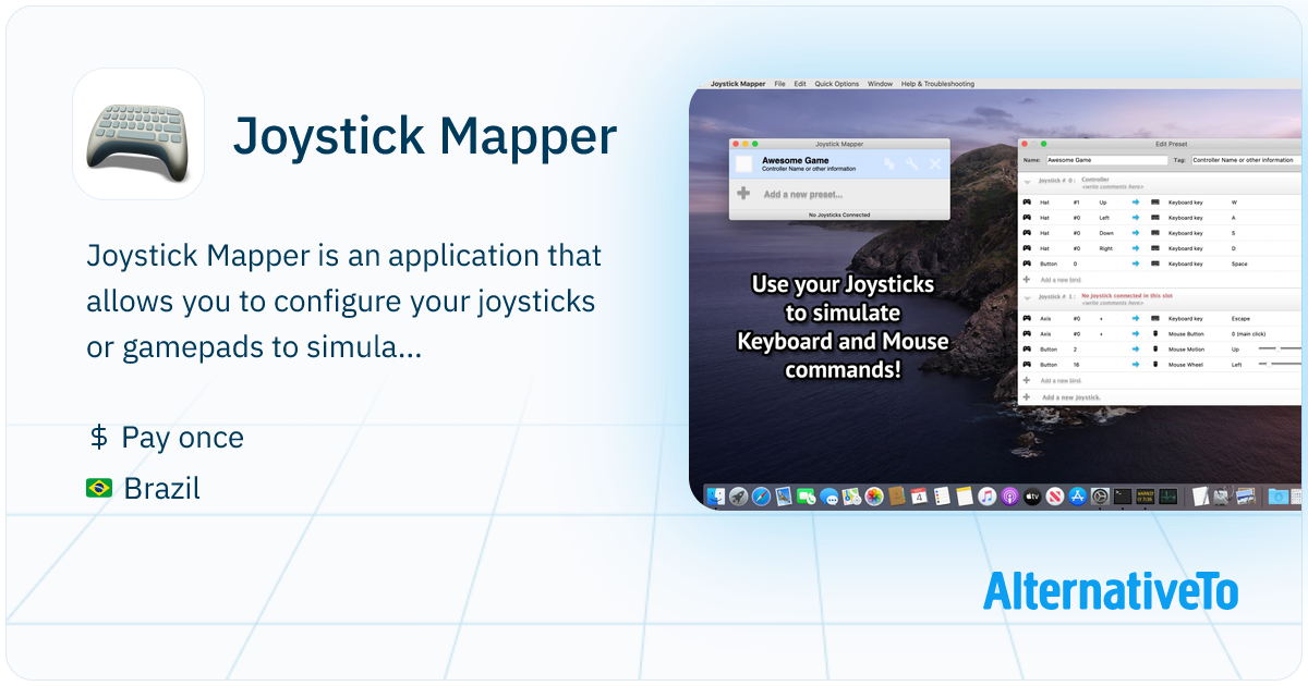 Joystick Mapper: MacOS utility for mapping mouse and keyboard ...