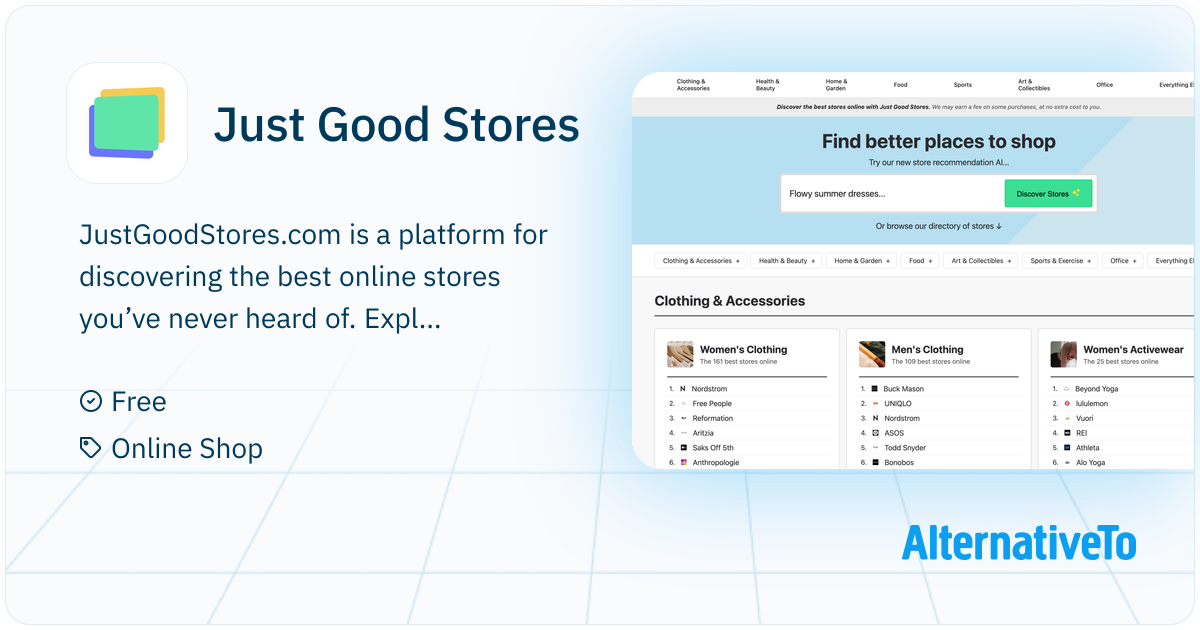 Use Good Store Just Good Stores: JustGoodStores.com is a platform for discovering the ...