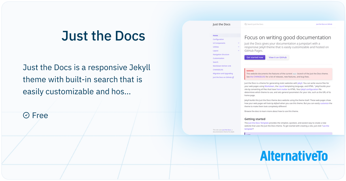 Just the Docs: A modern, high customizable, responsive Jekyll theme for ...
