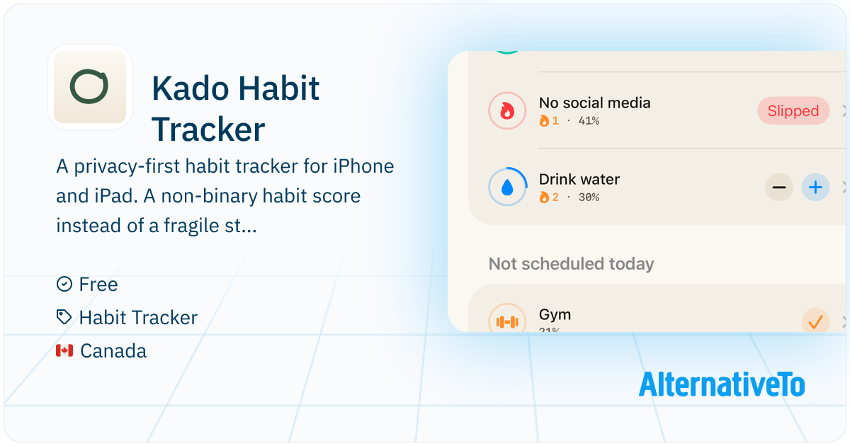 Kado Habit Tracker: A privacy-first habit tracker for iPhone and iPad ...