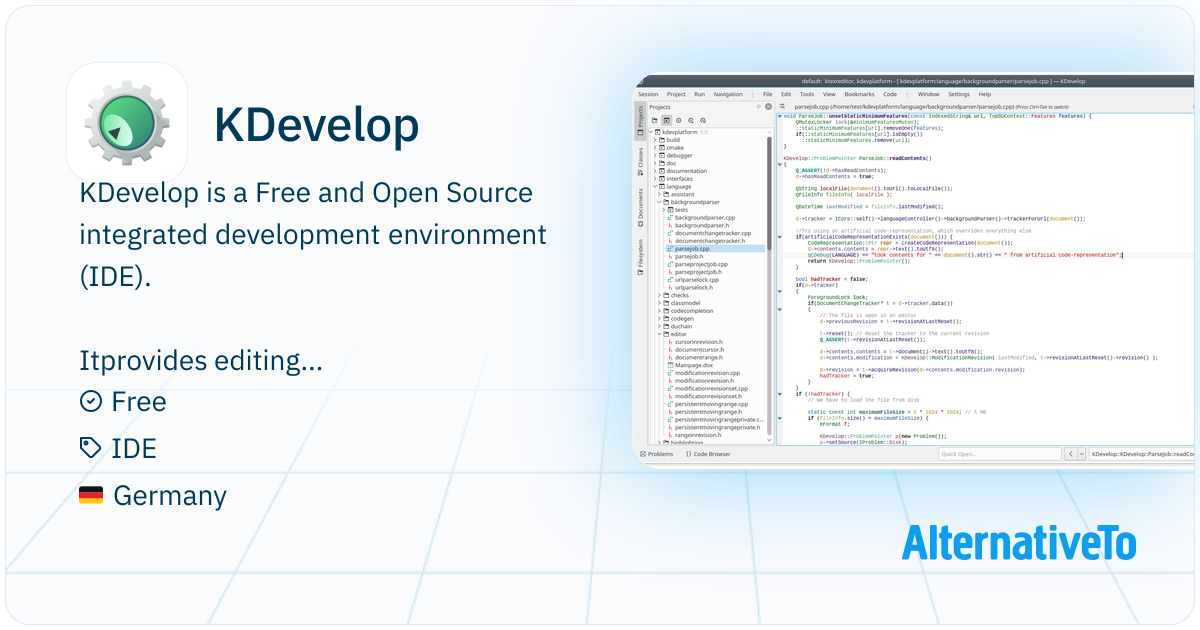 KDevelop: A cross-platform IDE for C, C++, Python, QML/JavaScript and ...