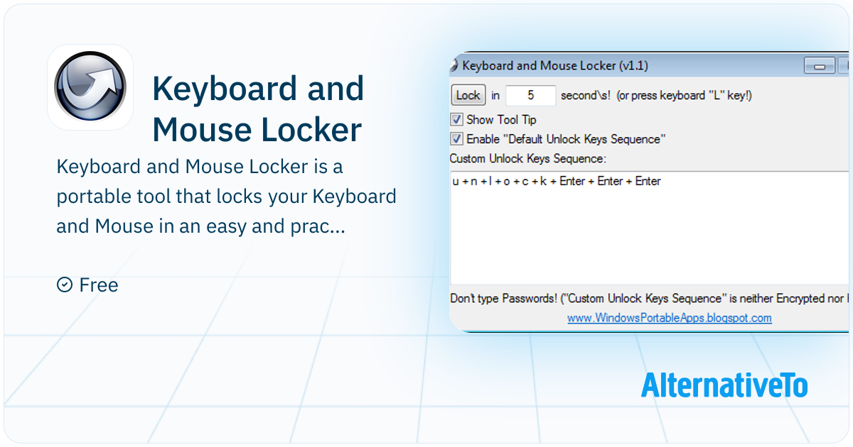 Keyboard and Mouse Locker: Portable tool that | AlternativeTo