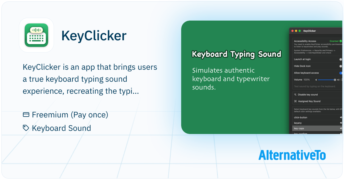KeyClicker: MacOS app that simulates the authentic typing sounds of ...
