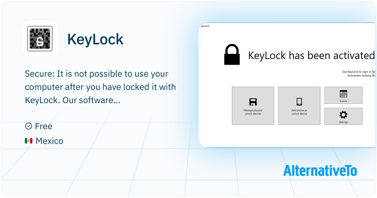 Key Lock Authenticator KeyLock: Program to lock and sign in to your computer using a USB Flash ...