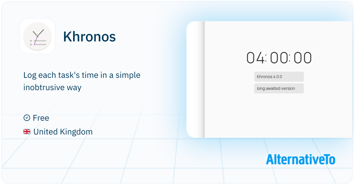 Khronos: Log each task's time in a simple inobtrusive | AlternativeTo
