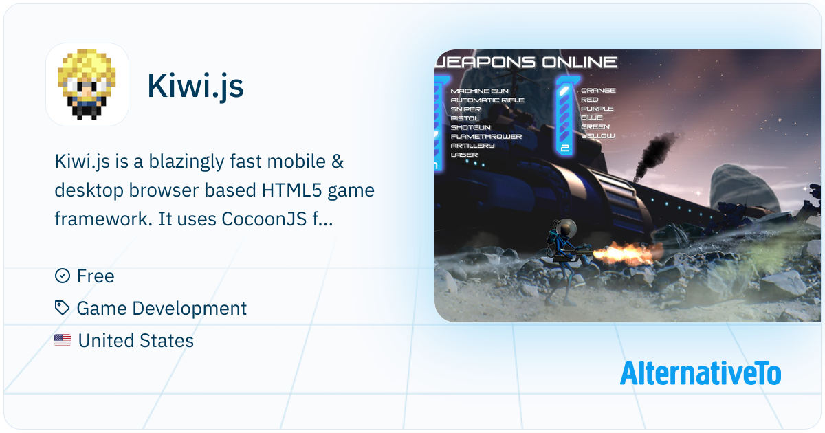 Kiwi.js: Open Source HTML5 game framework for mobile and desktop ...
