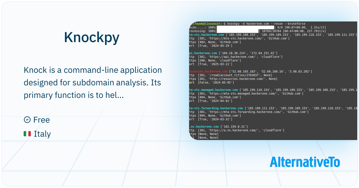 Knockpy: Portable and modular python3 tool designed to quickly ...
