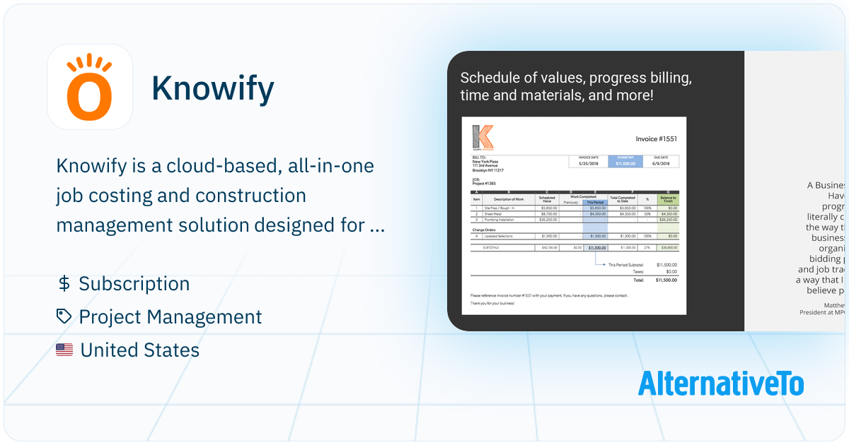 Knowify: For commercial subcontractors and residential remodelers ...