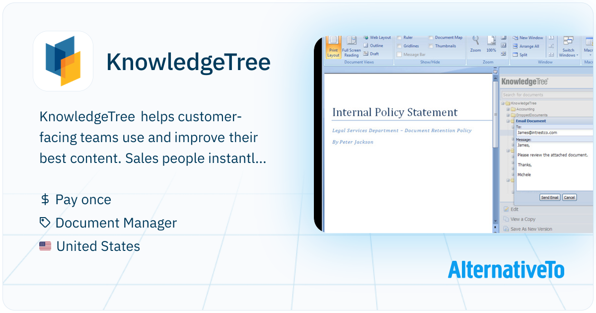 KnowledgeTree: Helps customer-facing teams use and | AlternativeTo