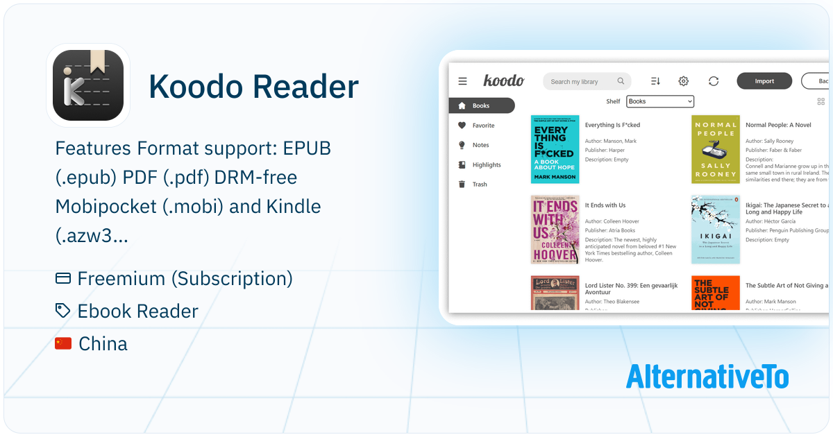 Koodo Reader: Powerful ebook reader designed to provide a simple and ...