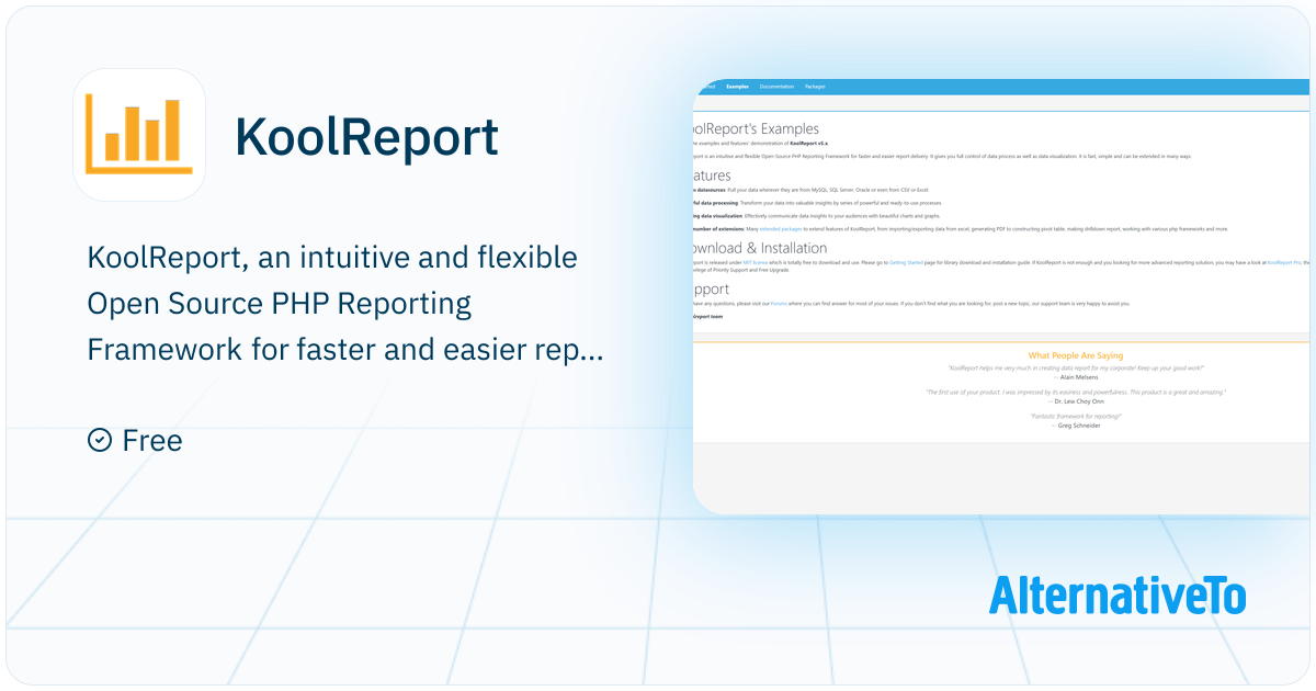 KoolReport: Open Source PHP Reporting Framework for data report ...